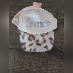 Girls Juicy Couture Pink Leopard Cap NWT